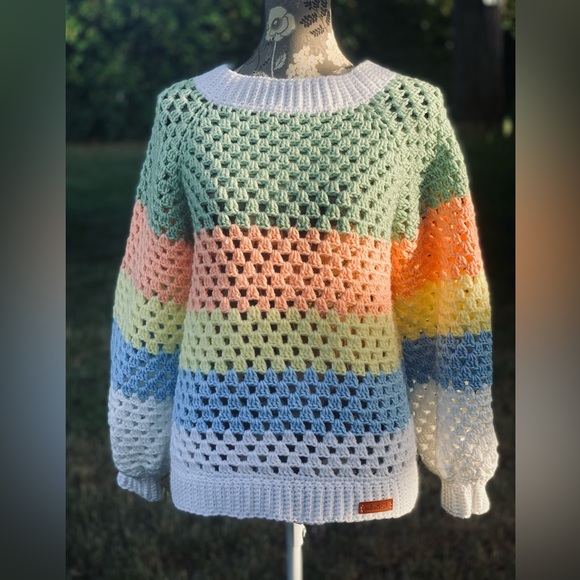 Sweaters - Pastel Oversized Handmade Sweater